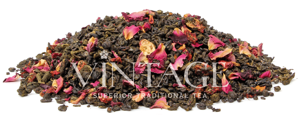 : зеленый чай с добавками "клубника со сливками"