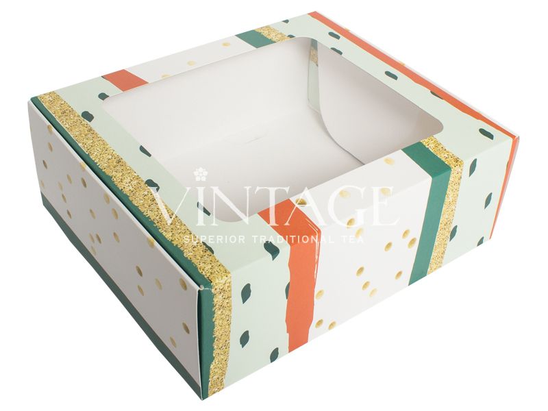 : коробка разборная с окном "шампань" vintage