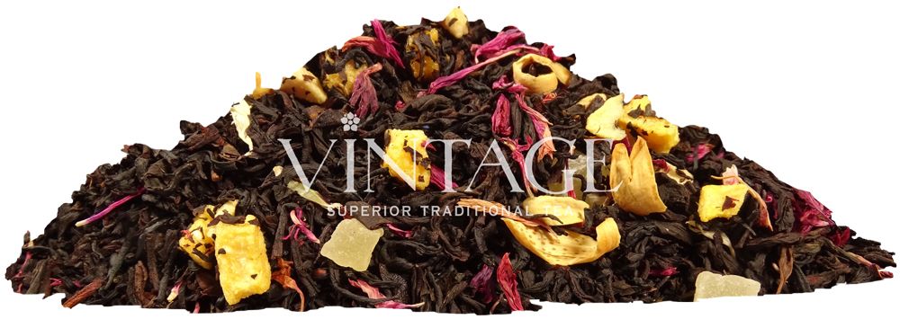 : черный чай с добавками "ананас и маракуйя"