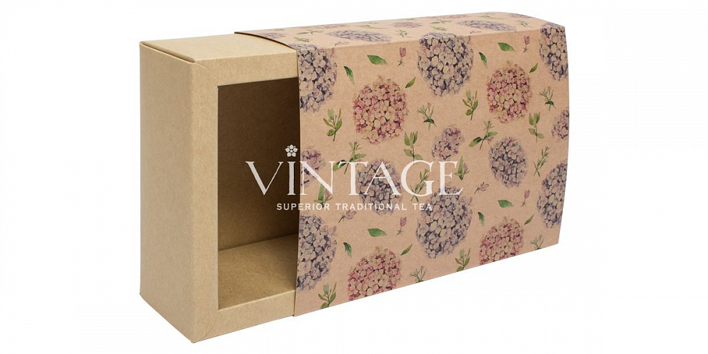 : коробка-пенал "гортензия" опт без лого