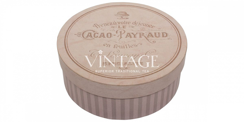 : коробка круглая "какао" д20 опт без лого