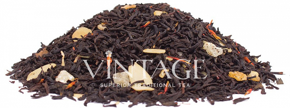 : черный чай с добавками "миндальный бисквит"