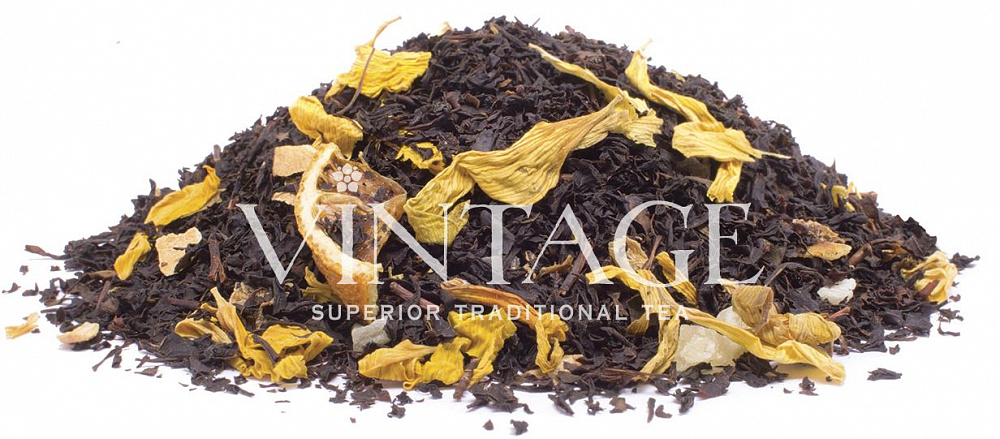 : черный чай с добавками "барон апельсин"