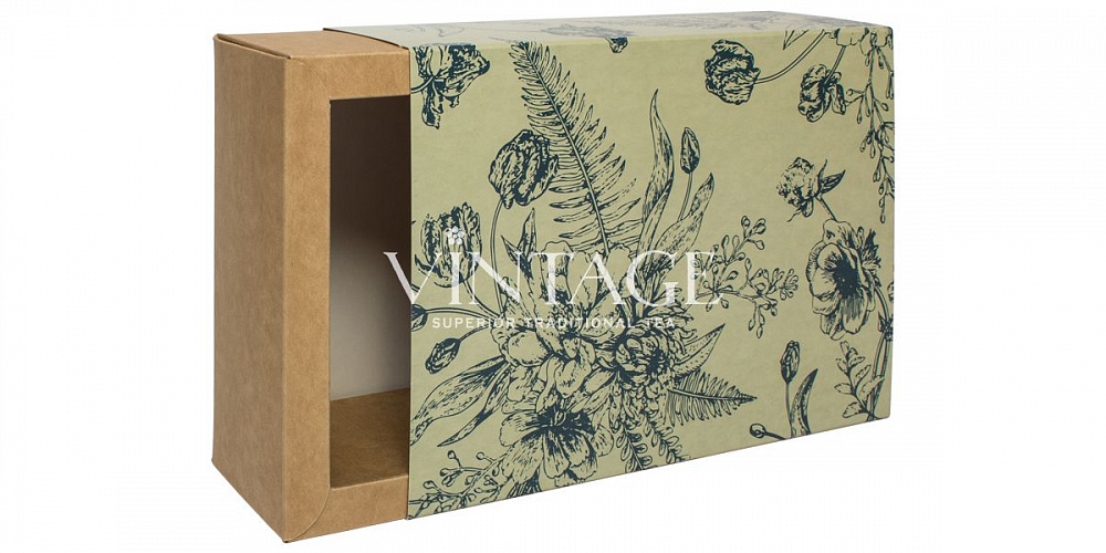 : коробка-пенал "ботаника зеленая" опт без лого