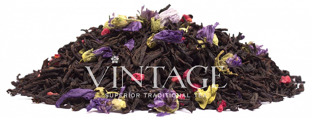 : черный чай с добавками "анютины глазки"